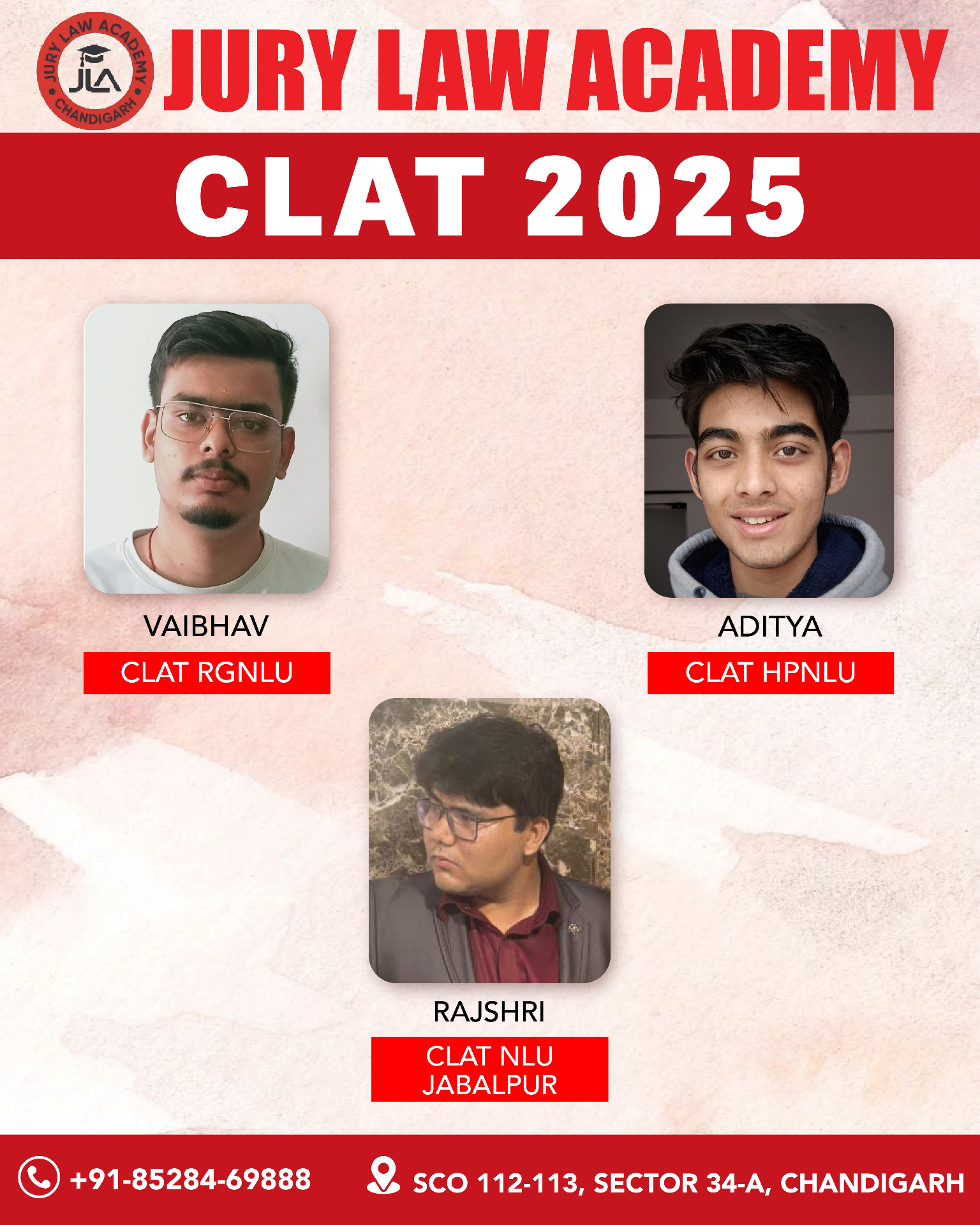 CLAT Toppers 2025 — Selections